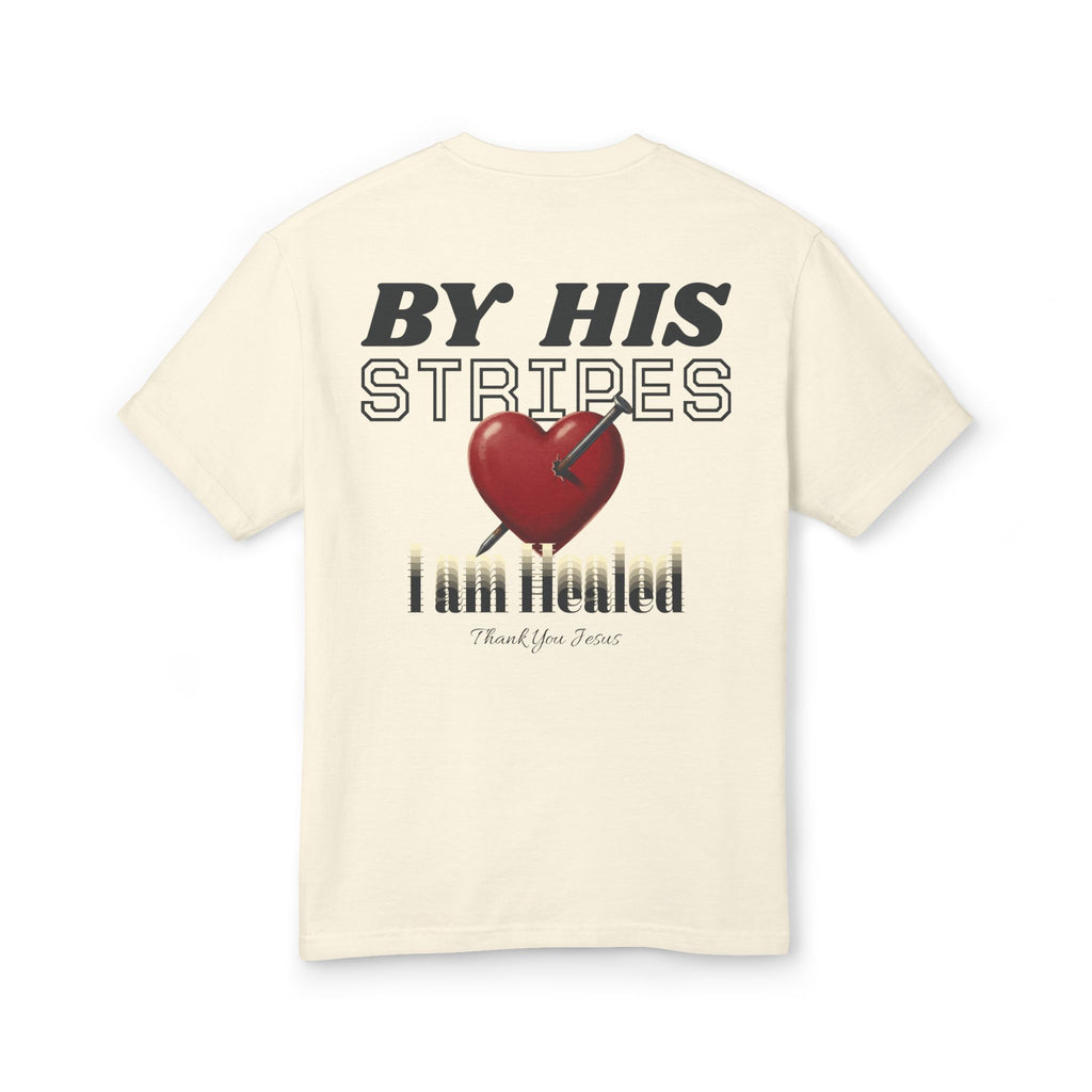 "By His Stripes" Unisex Heavyweight T-Shirt