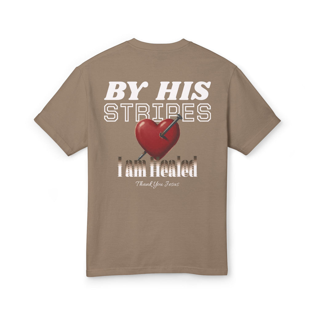 "By His Stripes" Unisex Heavyweight T-Shirt