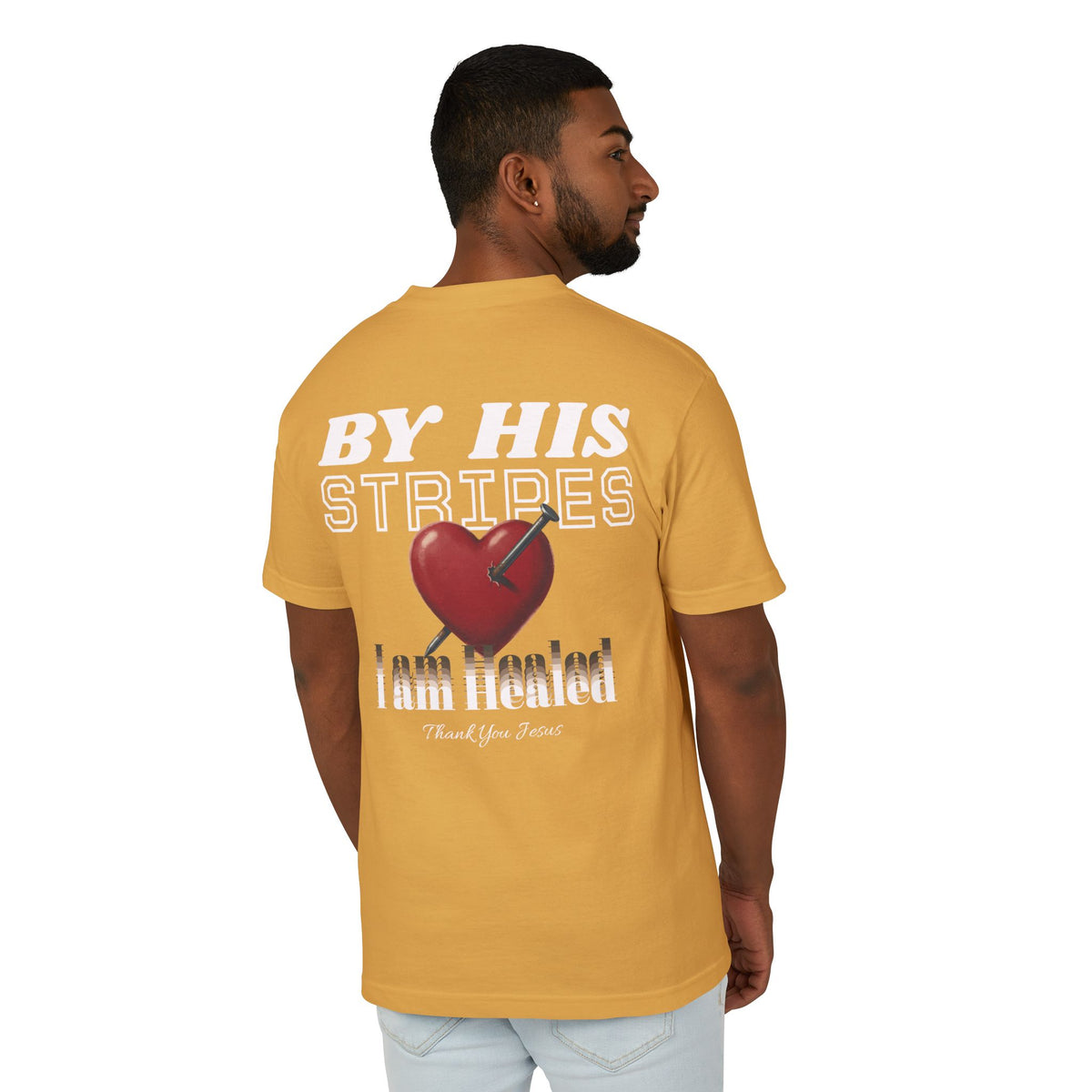 "By His Stripes" Unisex Heavyweight T-Shirt