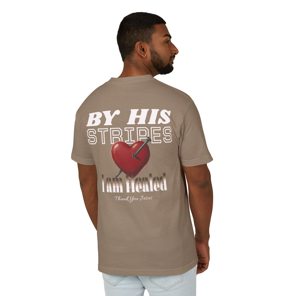"By His Stripes" Unisex Heavyweight T-Shirt