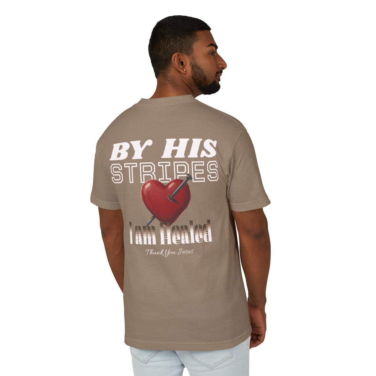"By His Stripes" Unisex Heavyweight T-Shirt